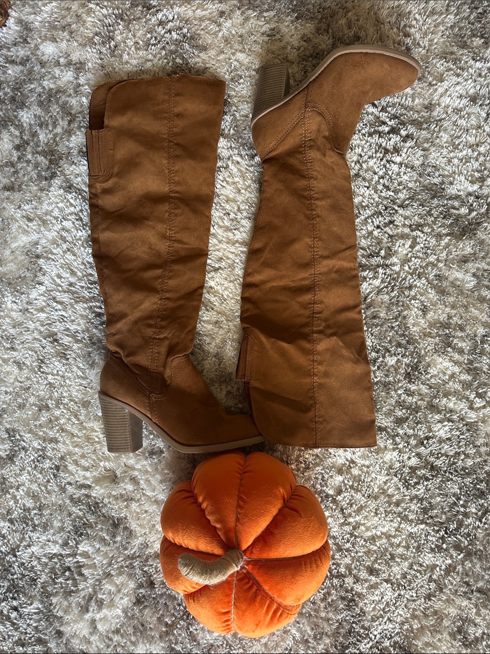 Target Women's Over-the-Knee Stretch Boots in Cognac Brown